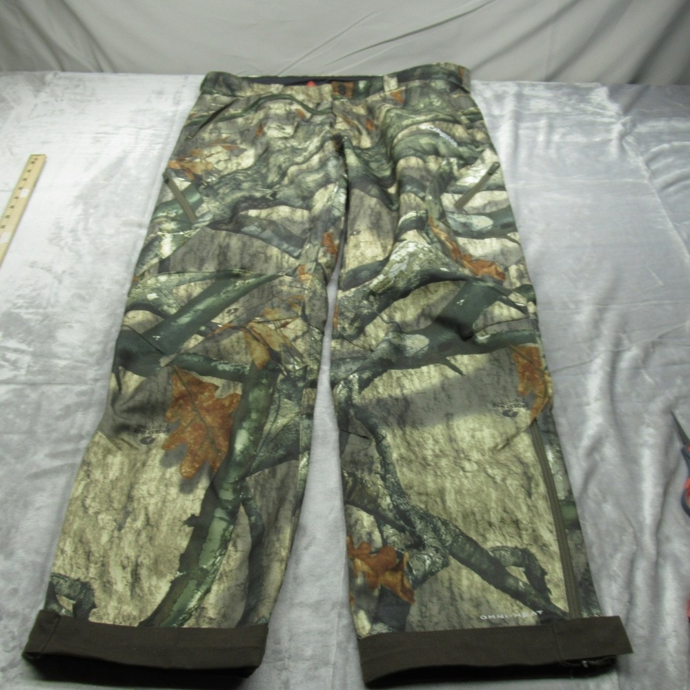 Columbia Hunting Pants Men XL 41x34 Mossy Oak Camo Belted Omni Heat Waterproof